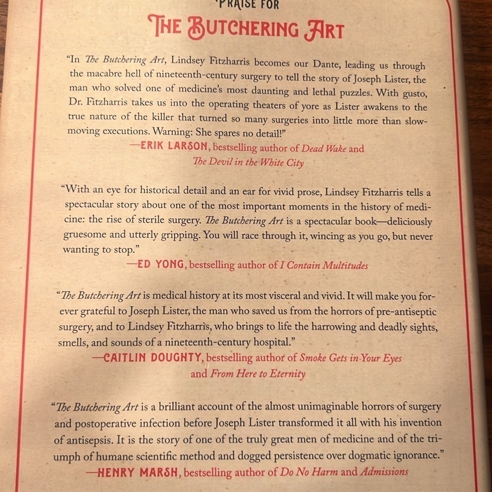 The Butchering Art by Lindsey Fitzharris (2017, Hardcover) - Picture 6 of 6